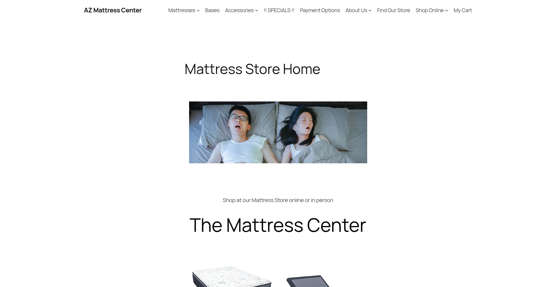 Azmattresscenter.com Screenshot