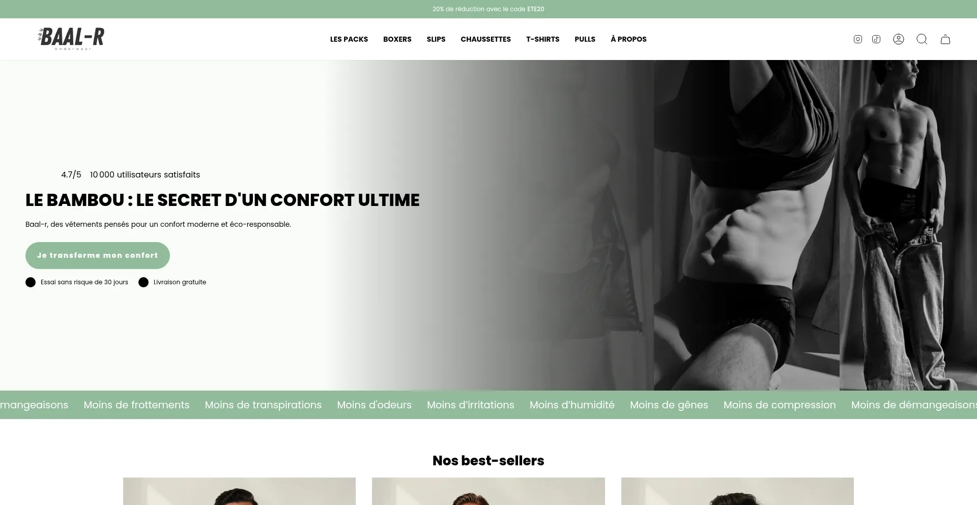 Website screenshot of Baalr.com