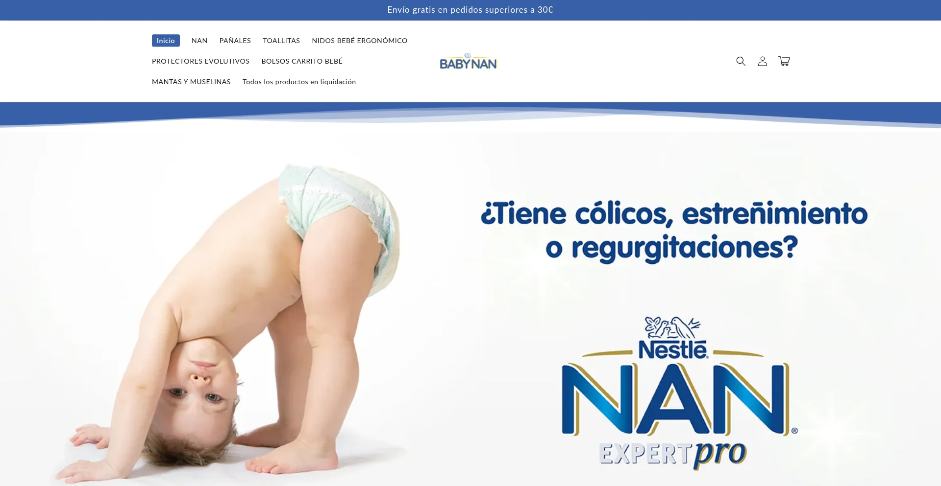 Website screenshot of Babynan.es