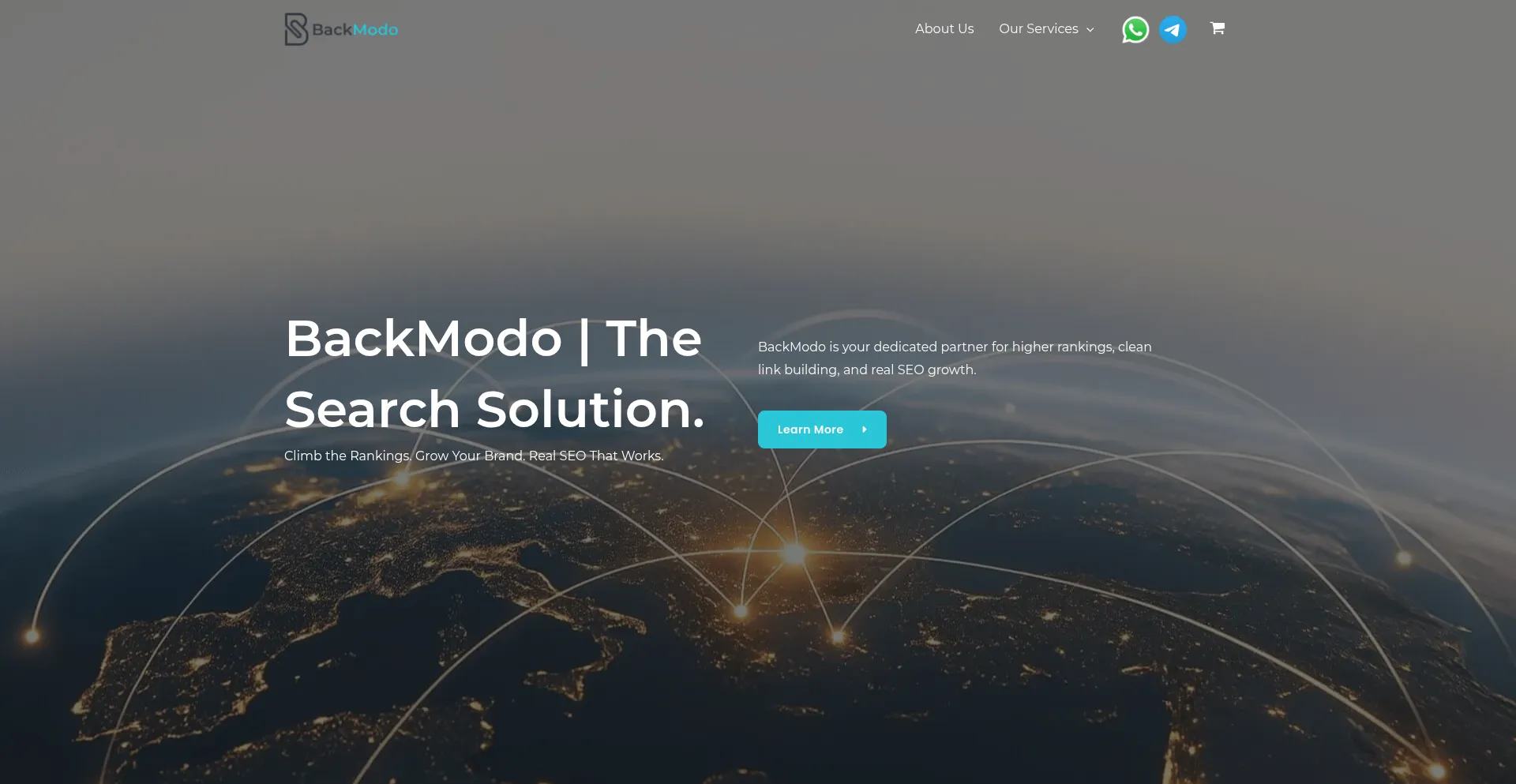 Website screenshot of Backmodo.com