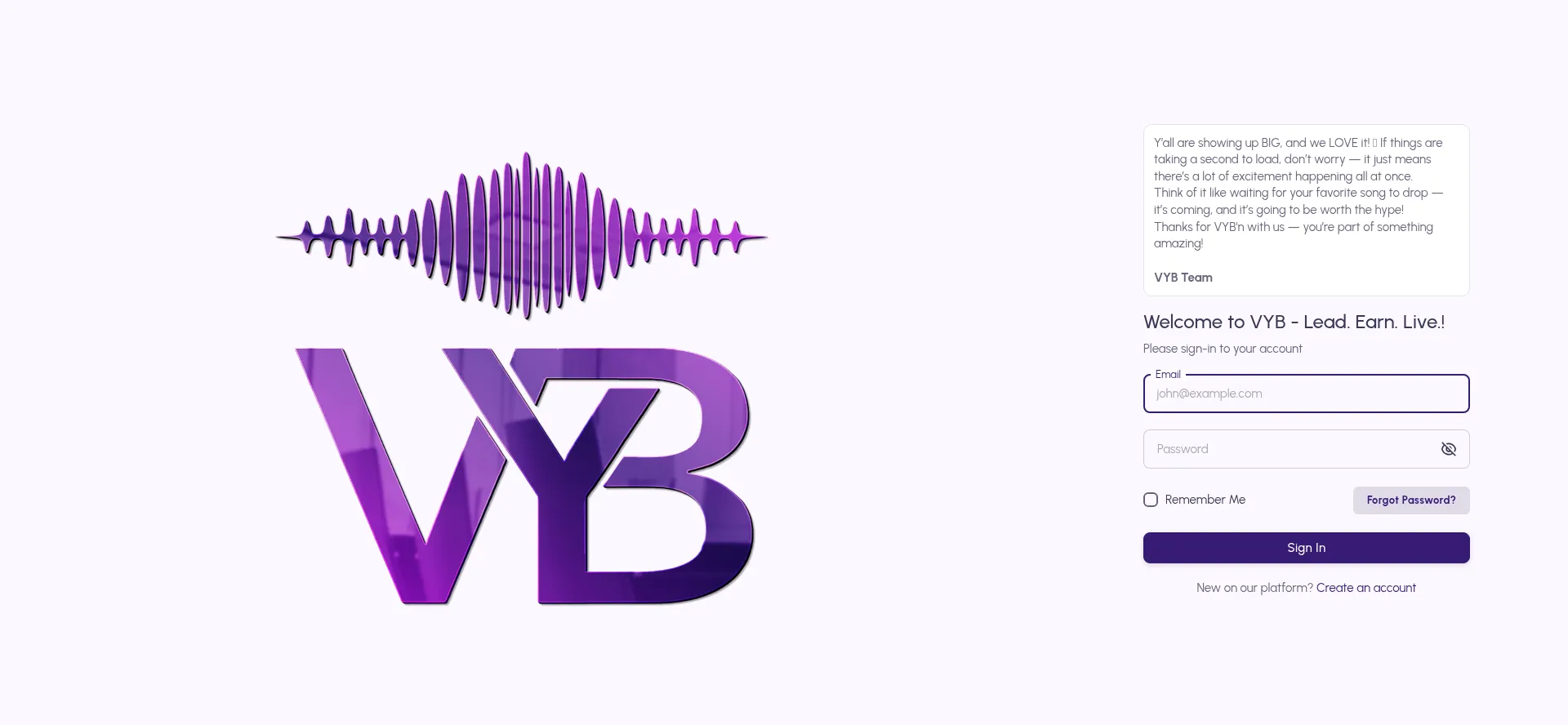 Backoffice.thevyb.io