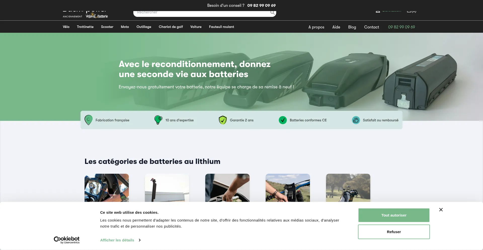 Website screenshot of Backpower.com