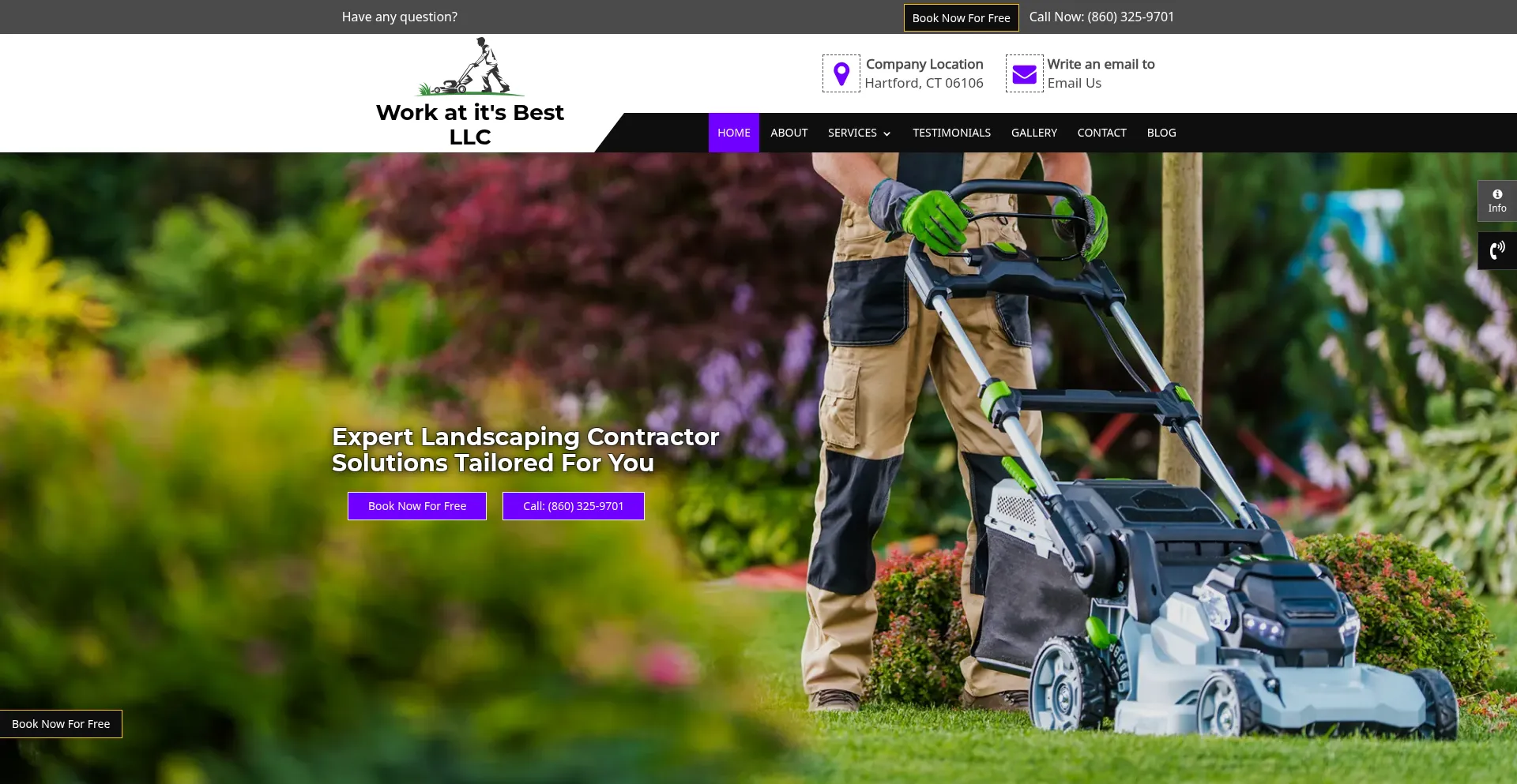 Website screenshot of Backyardsbestlandscapes.com