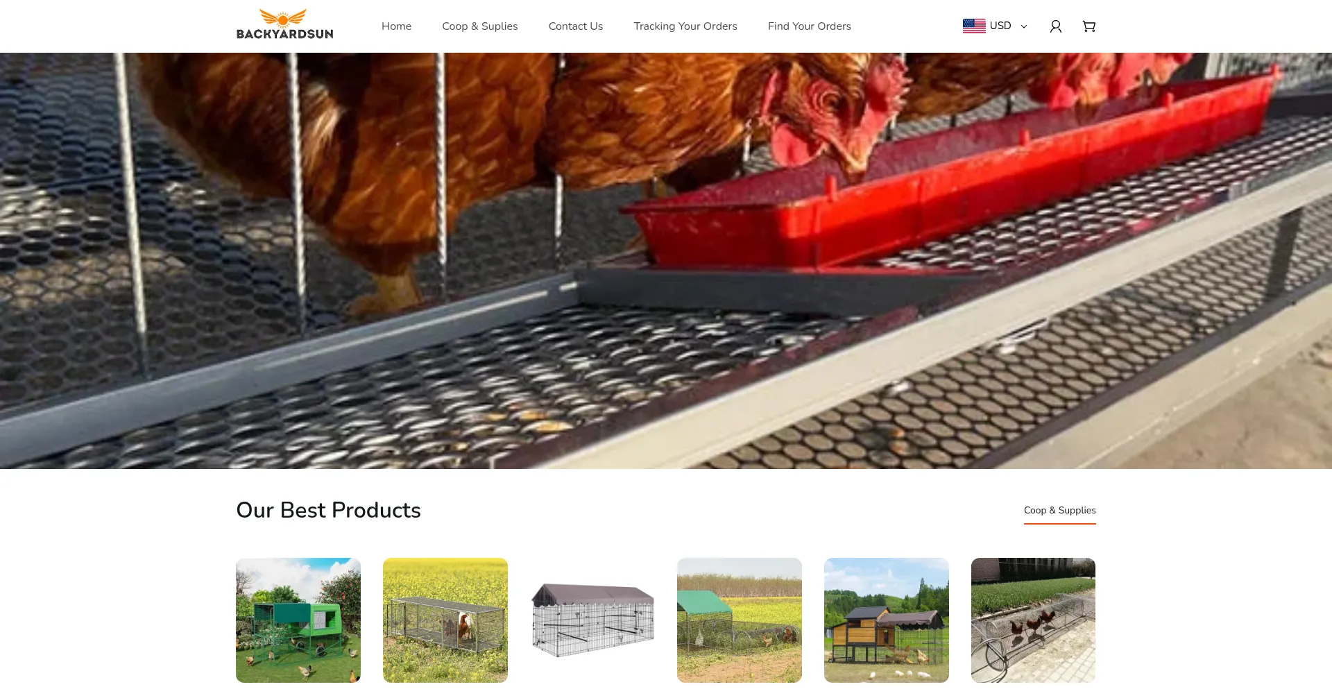 Website screenshot of Backyardsun.com