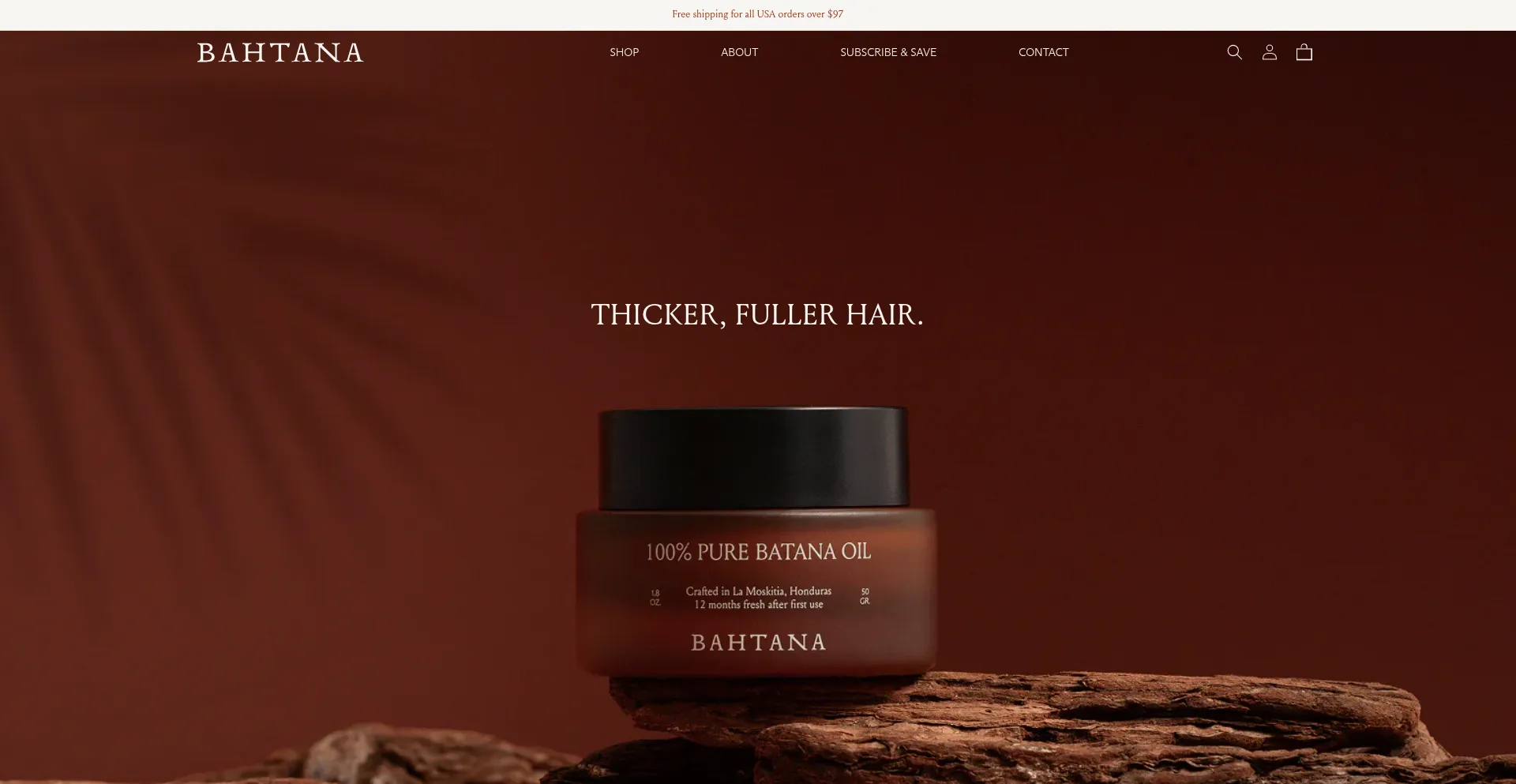 Website screenshot of Bahtana.com