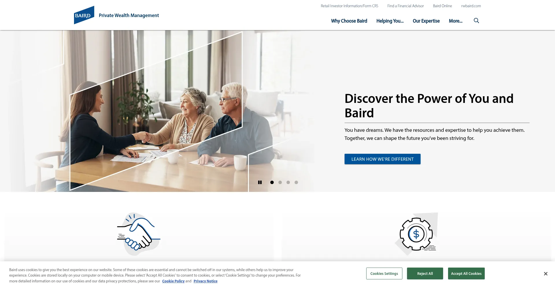 Website screenshot of Bairdwealth.com