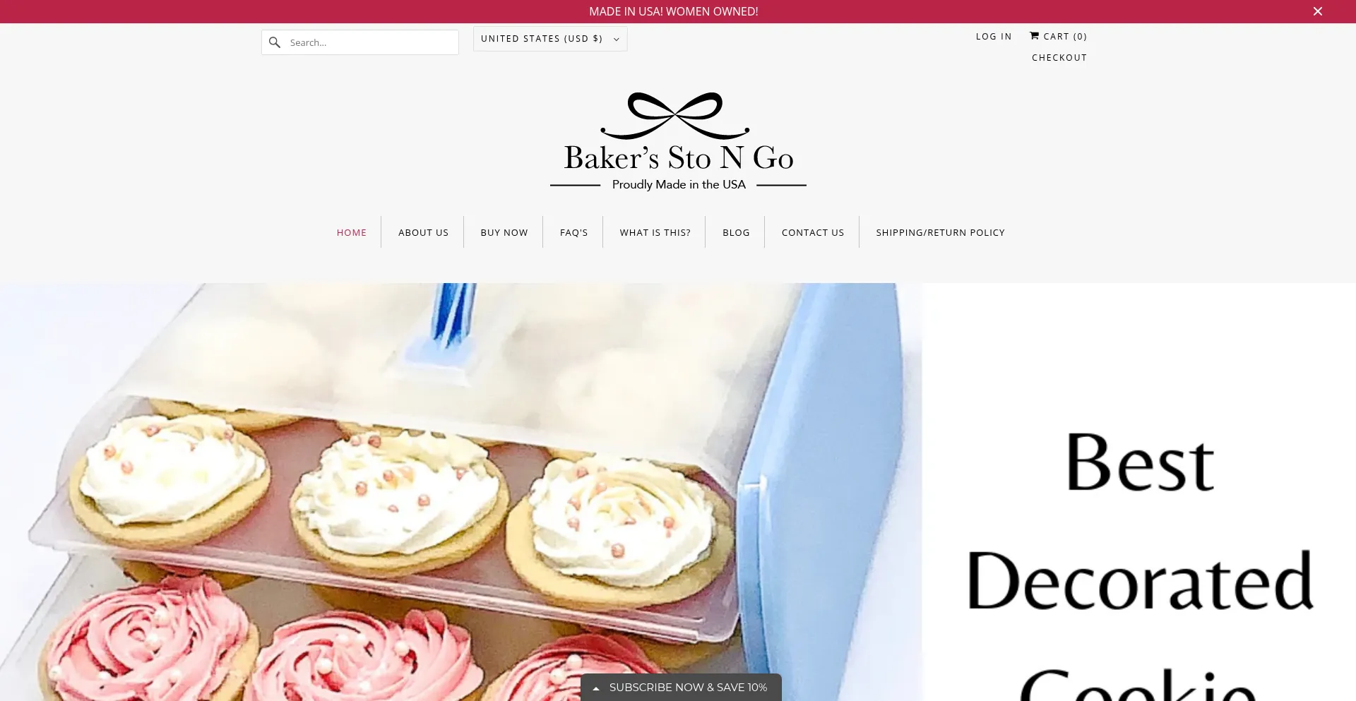 Website screenshot of Bakersstongo.com