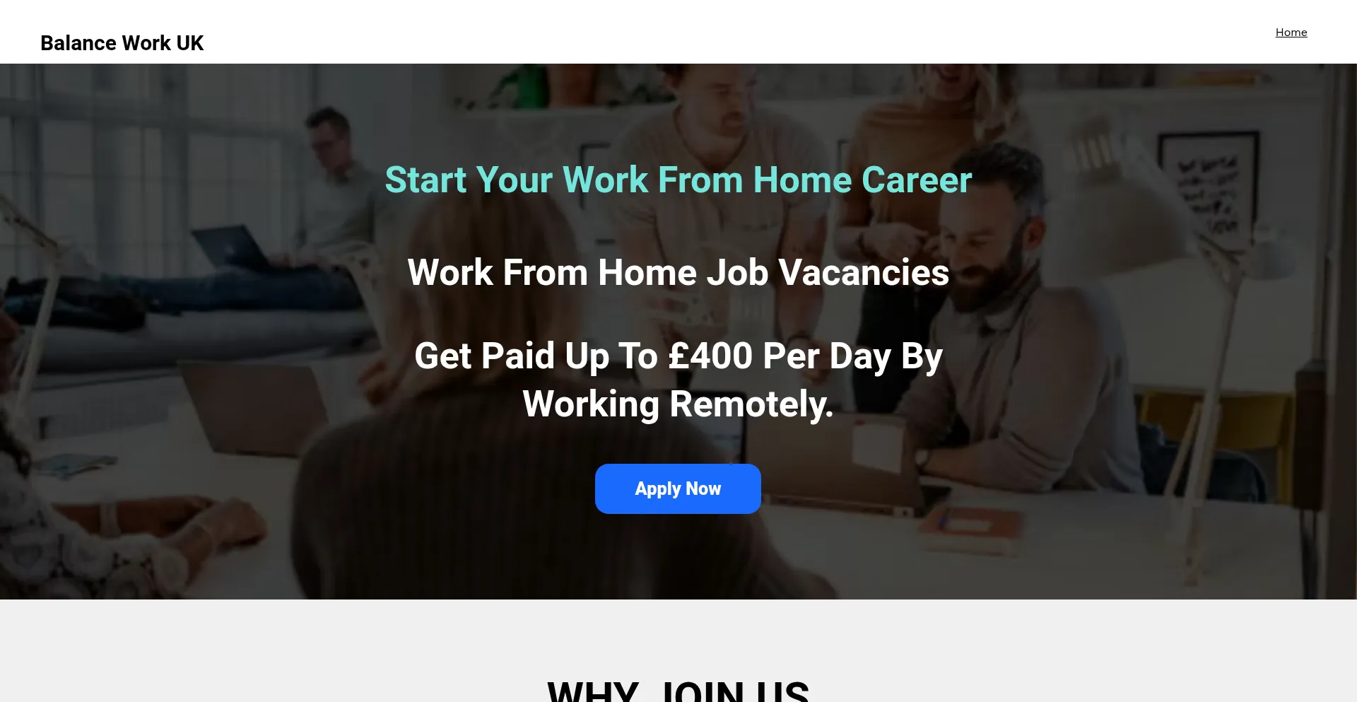 Website screenshot of Balanceworkuk.com