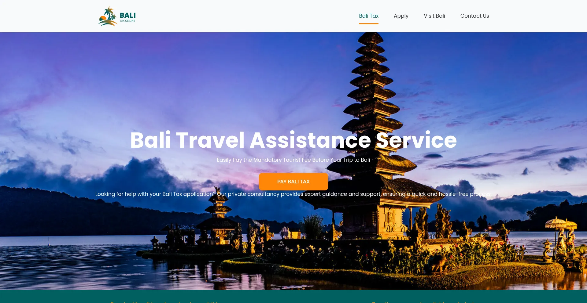 Website screenshot of Balitaxonline.com