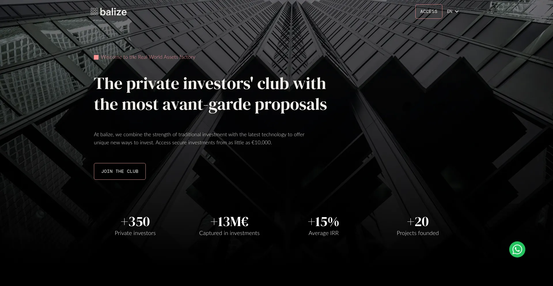 Website screenshot of Balize.com