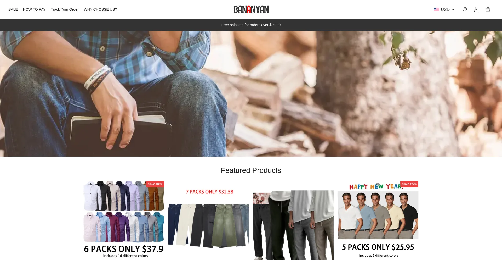 Website screenshot of Bananyan.com