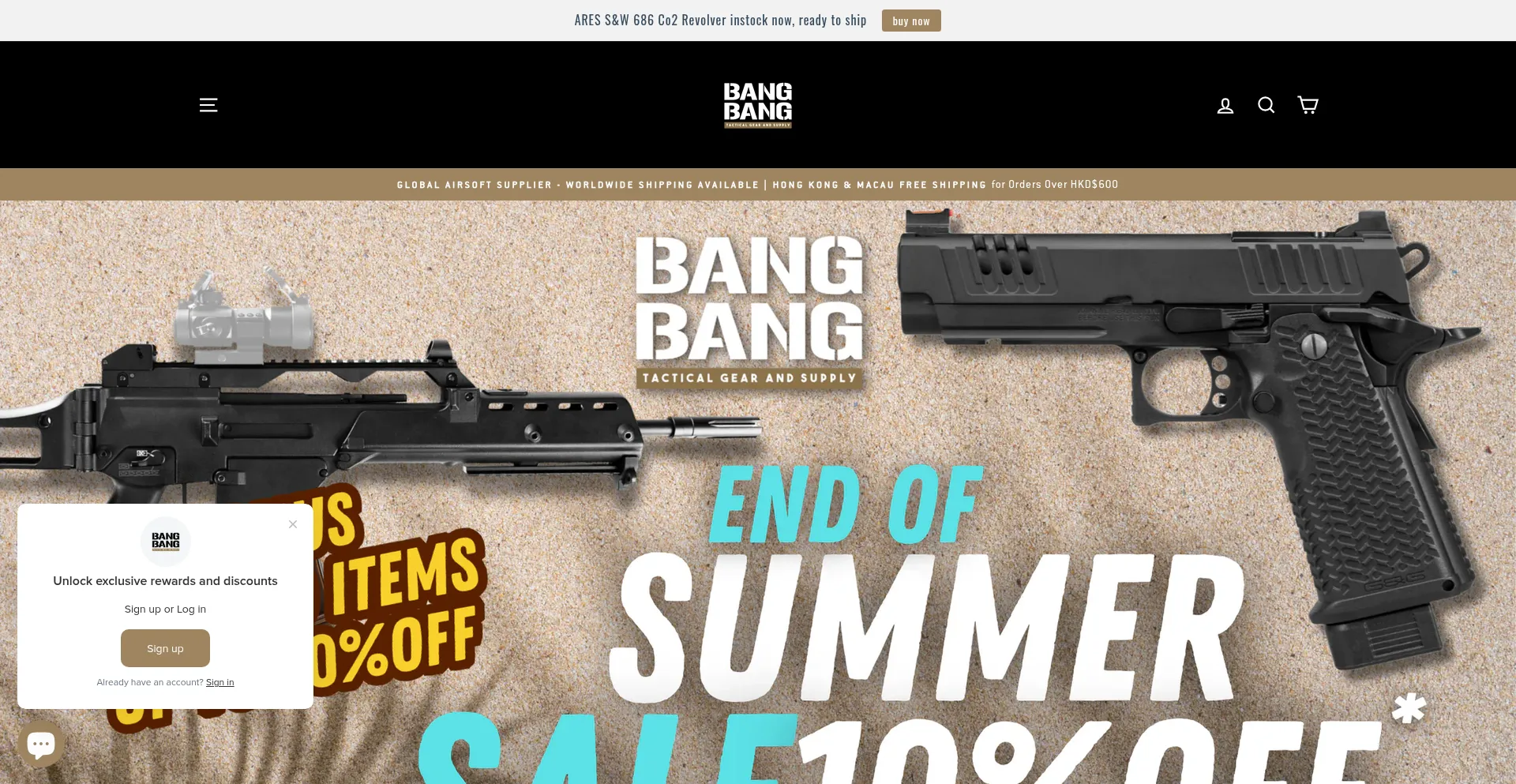 Website screenshot of Bangbang.com.hk