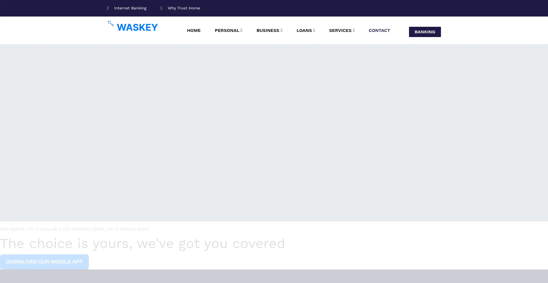 Website screenshot of Bank.was-key.in