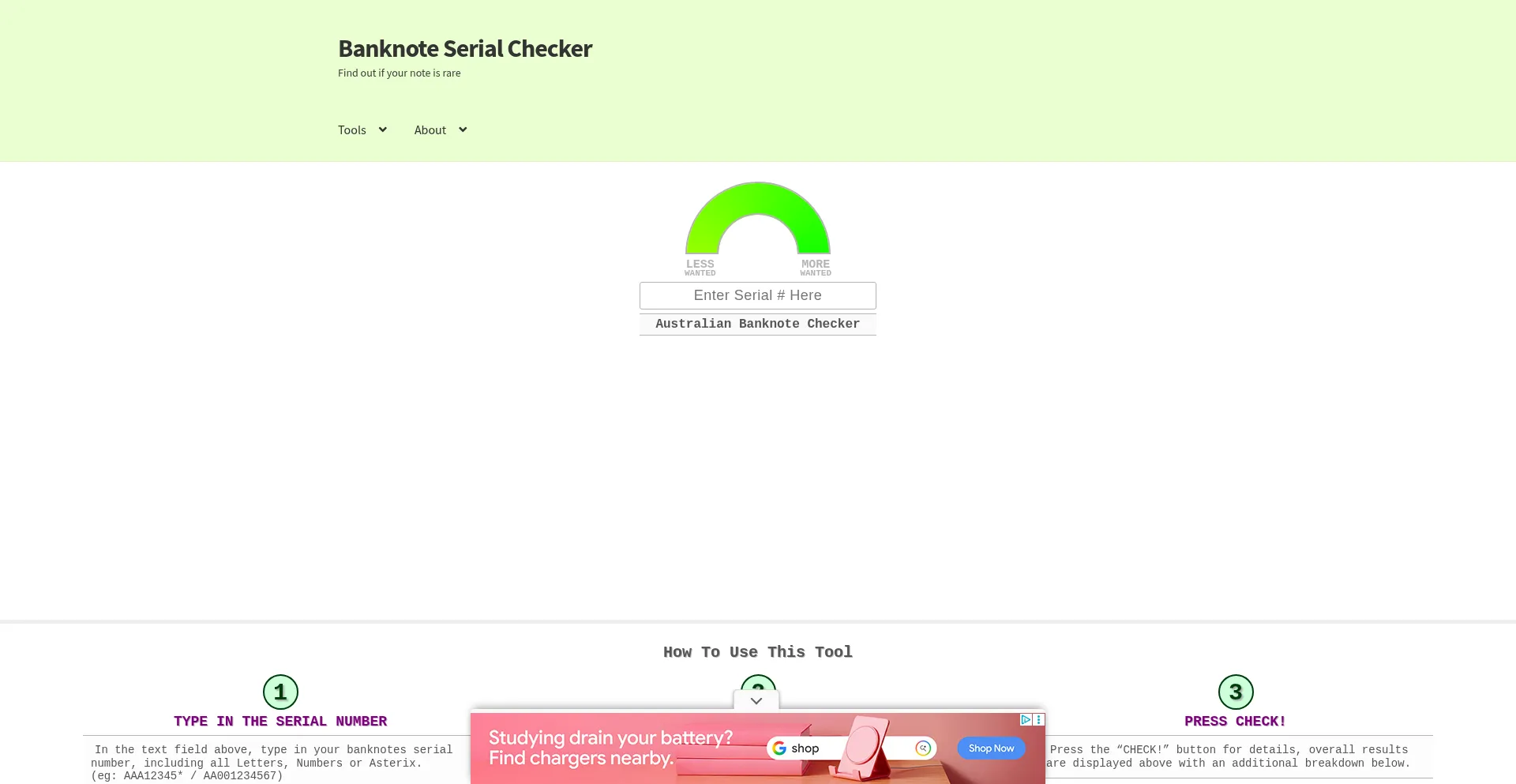 ¿És Seguro y Confiable Banknoteserialchecker.com?