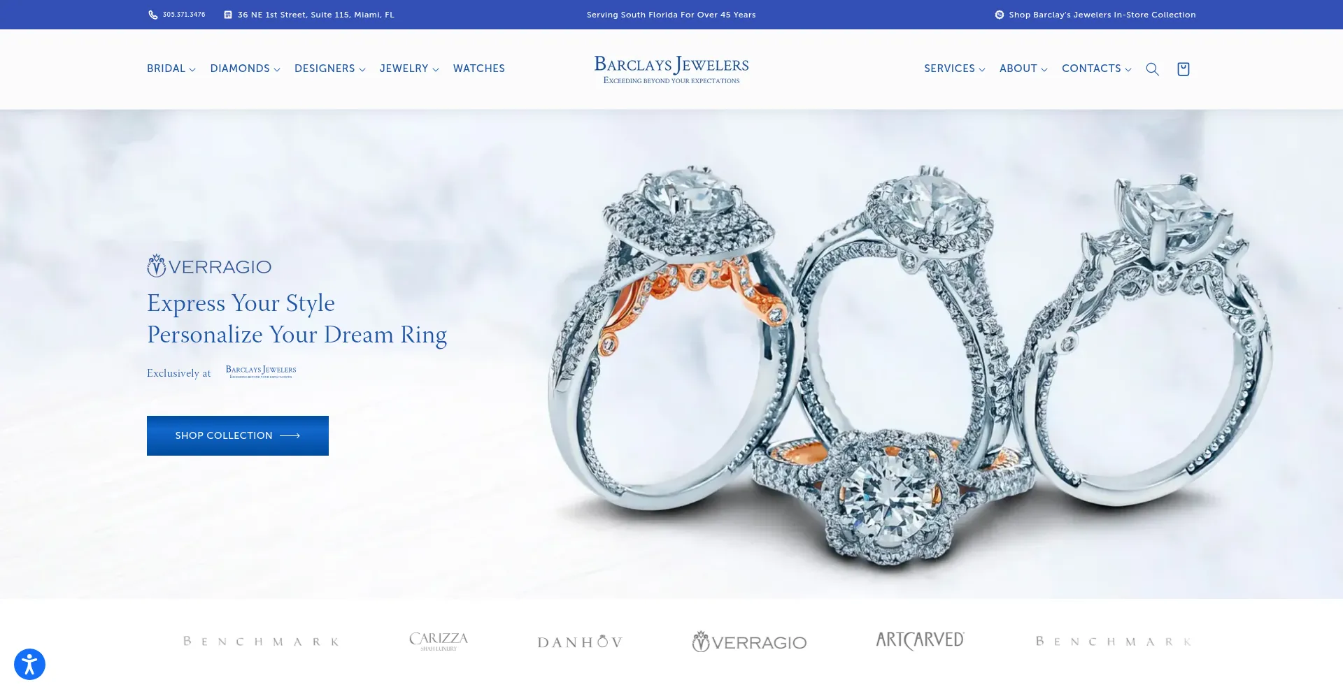 Website screenshot of Barclaysjewelry.com