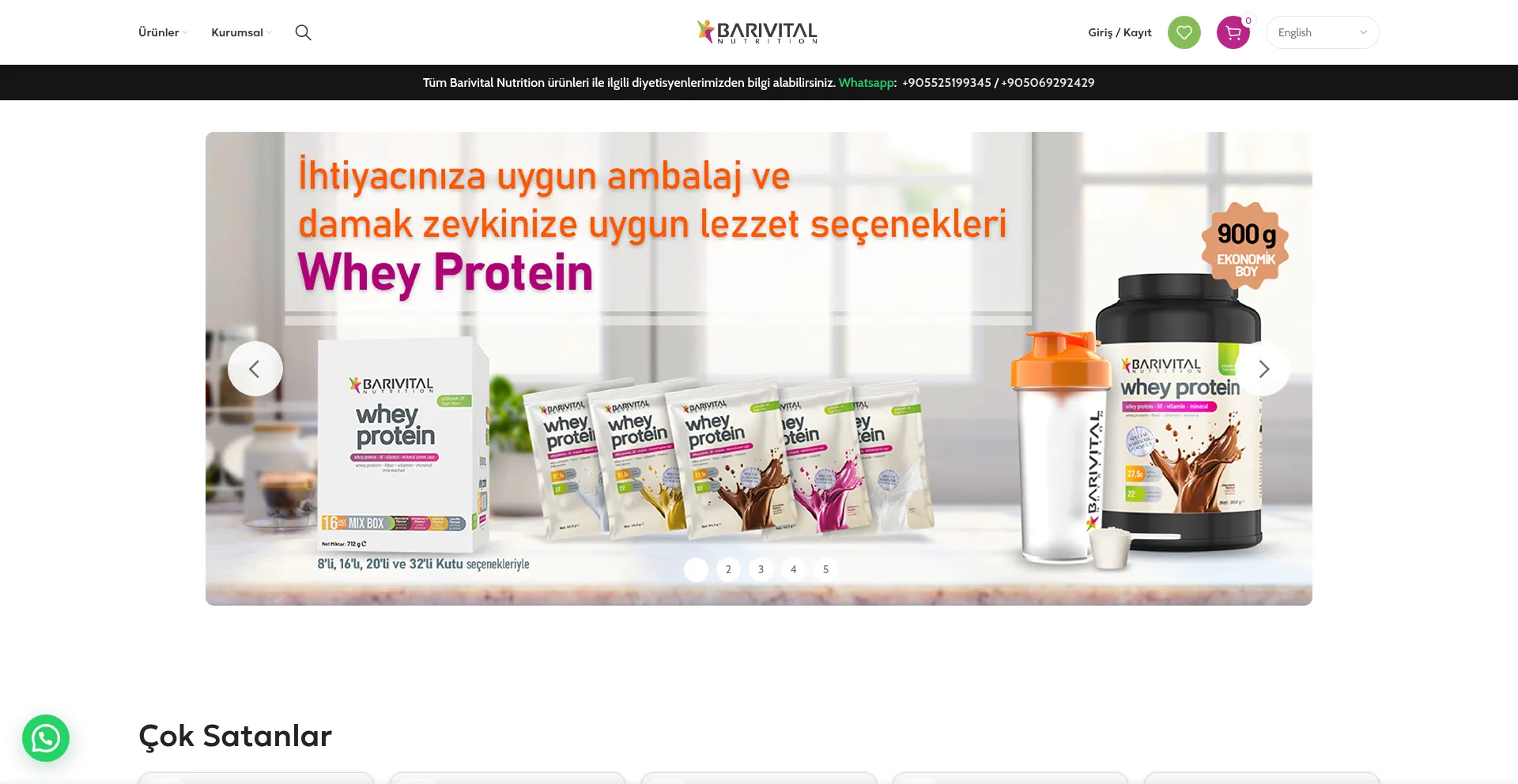 Website screenshot of Barivital.com.tr