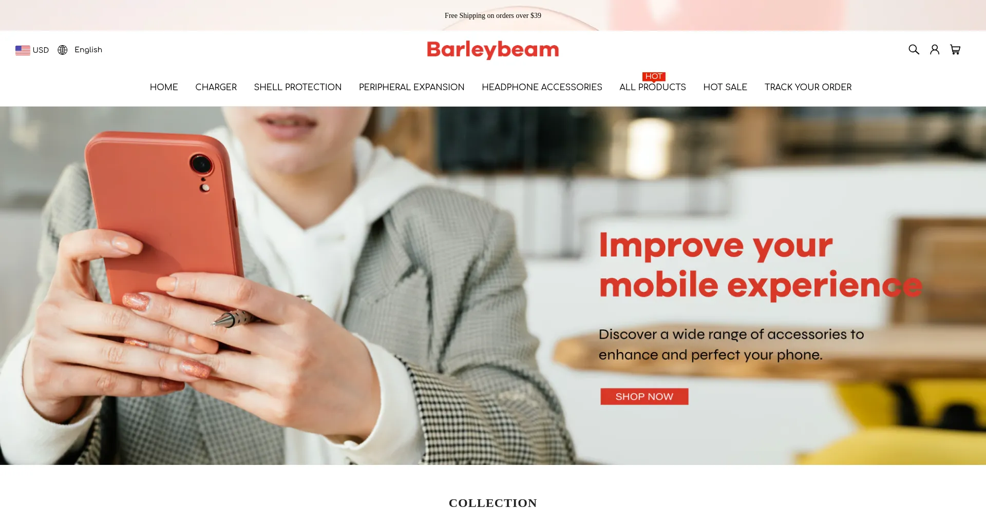 Website screenshot of Barleybeam.com