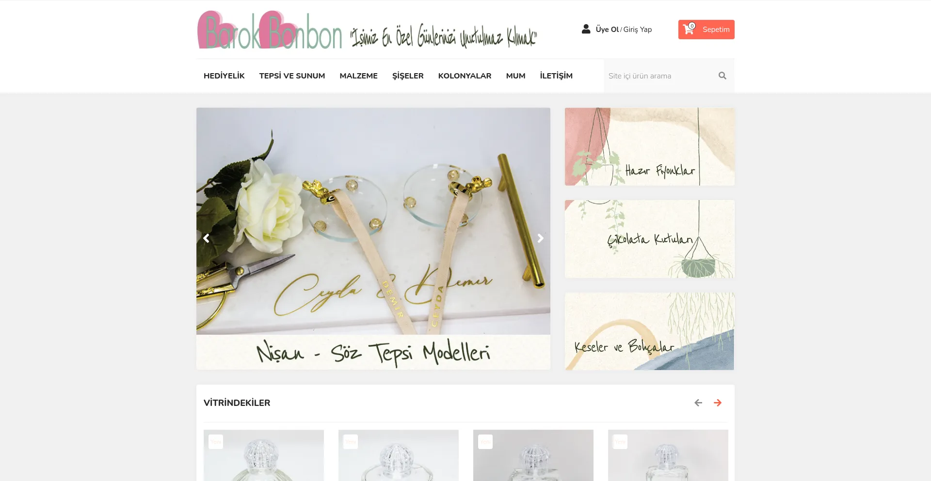 Website screenshot of Barokbonbon.com.tr