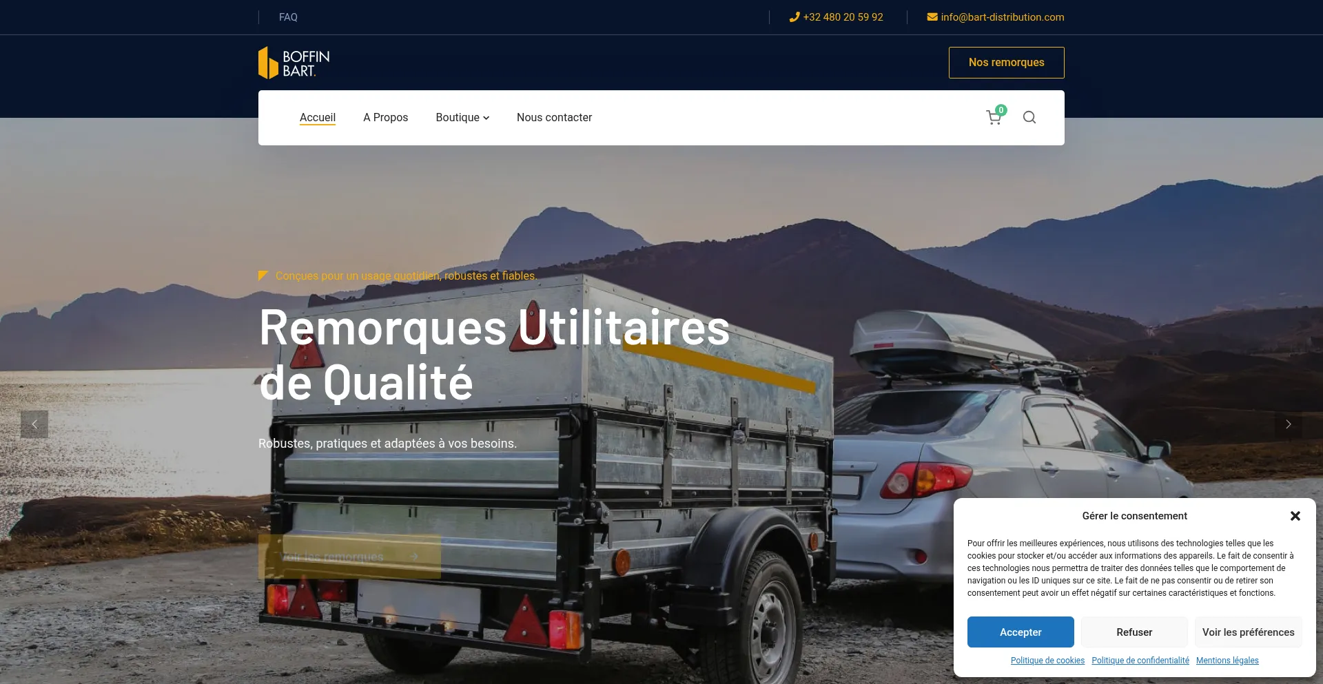 Website screenshot of Bart-distribution.com