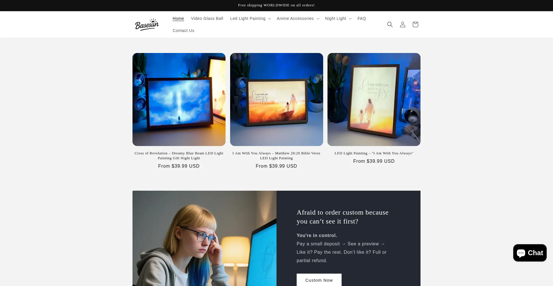 Website screenshot of Basesuntech.com