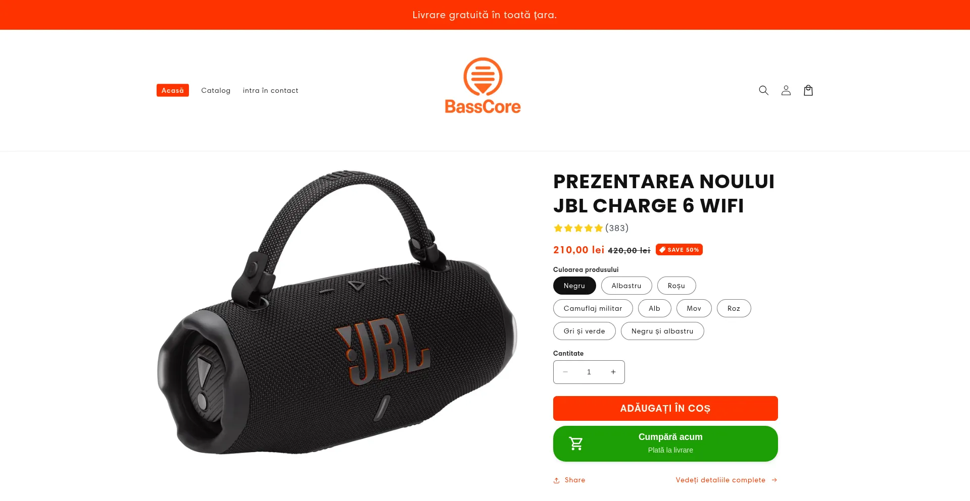 Website screenshot of Basscore.store