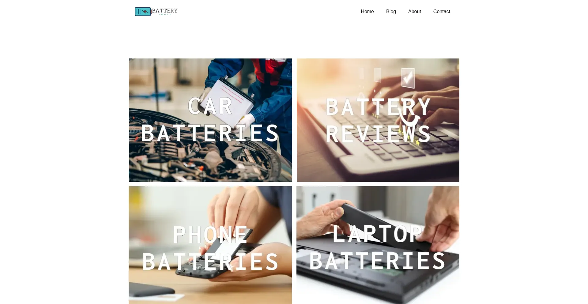 Website screenshot of Batterytools.net