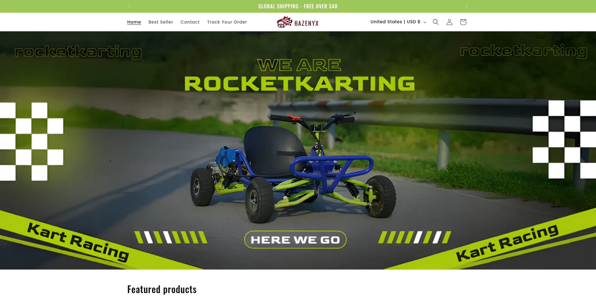 Website screenshot of Bazenyx.shop
