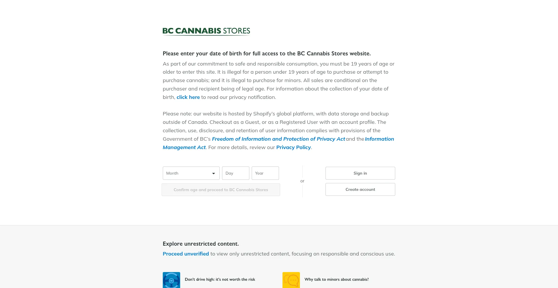 Bccannabisstores.com Screenshot