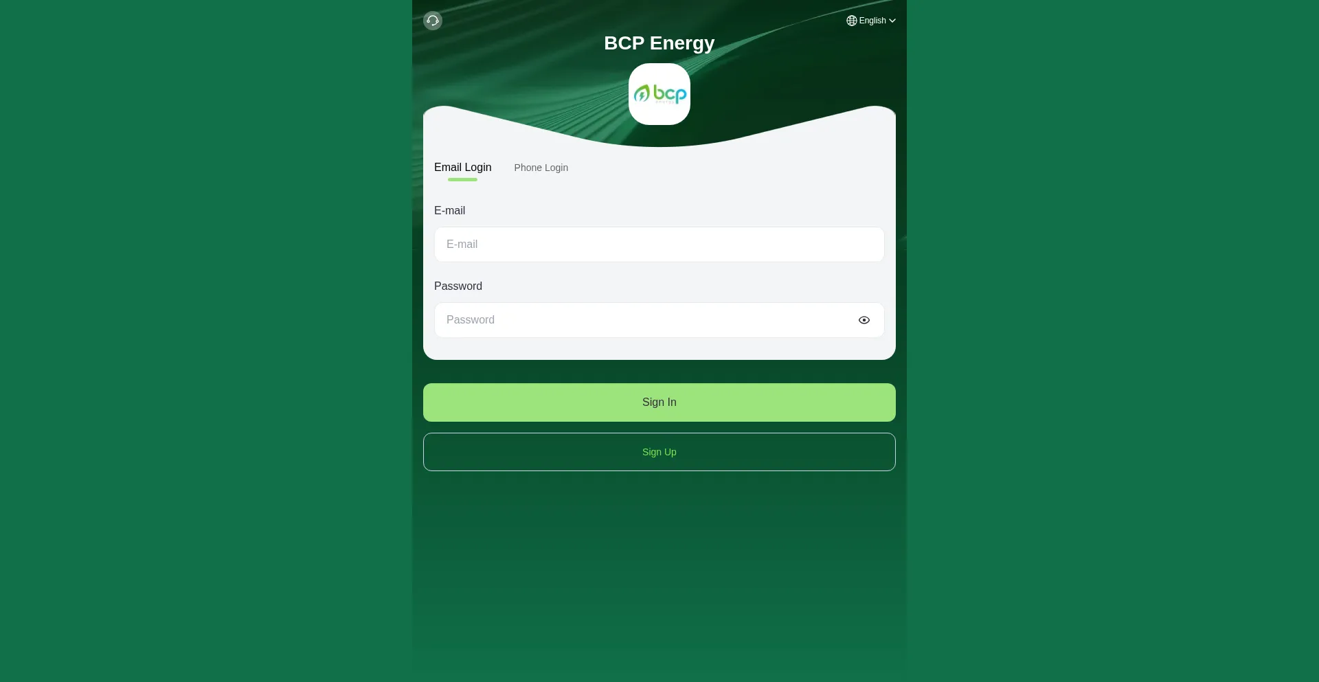 Website screenshot of Bcpenergy.net