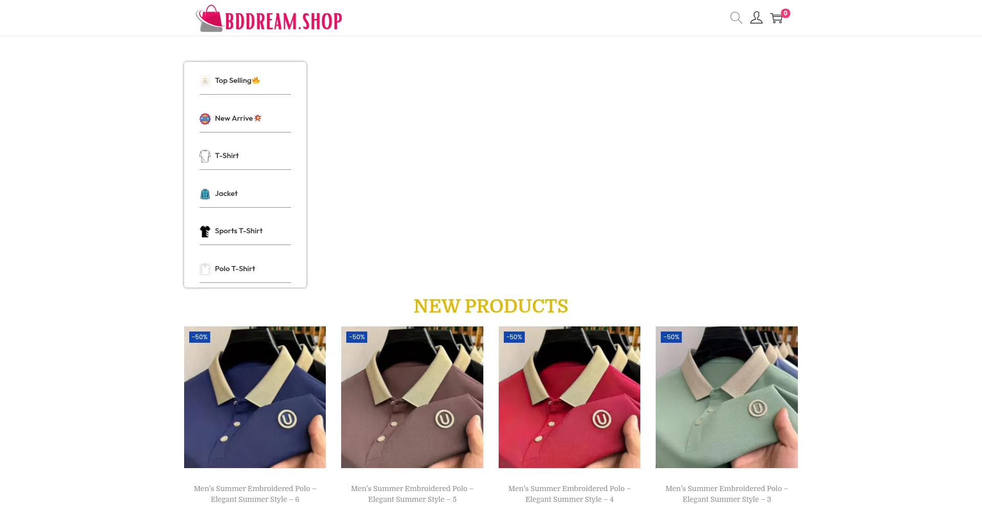 Website screenshot of Bddream.shop