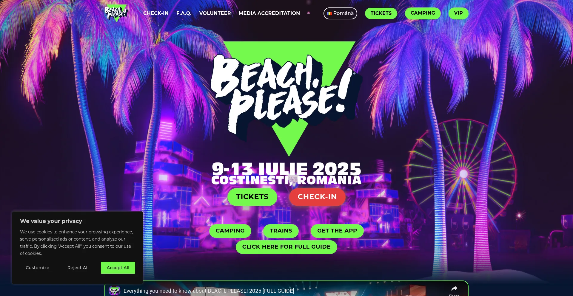 Website screenshot of Beach-please.ro