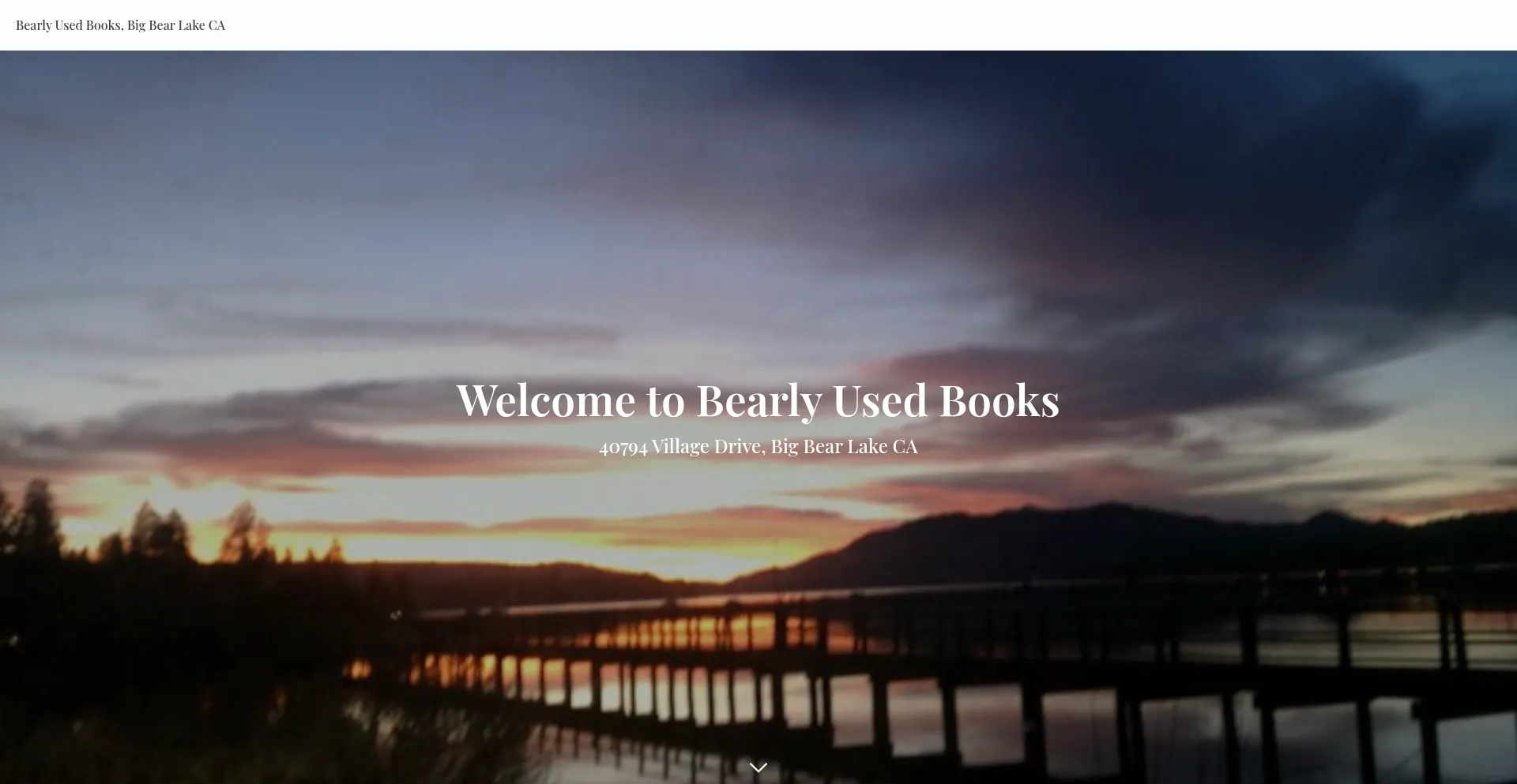 Website screenshot of Bearlyusedbooks.com