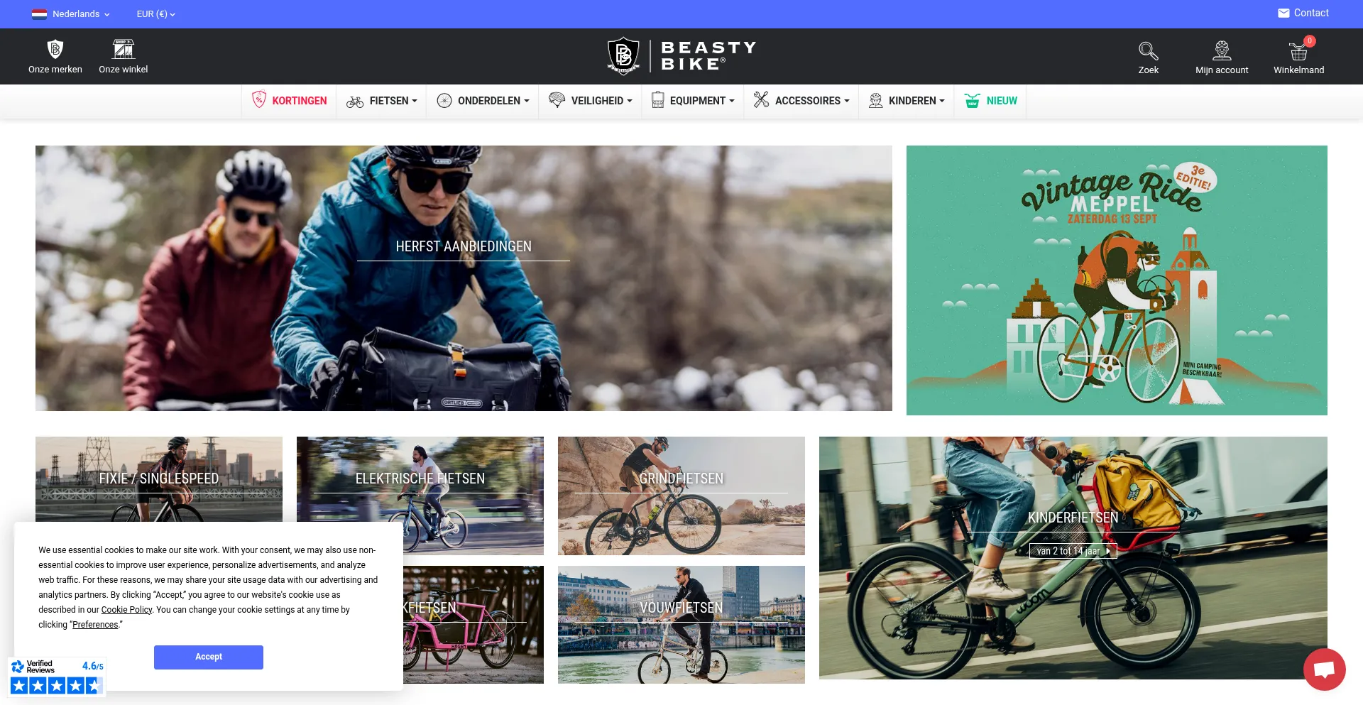 Website screenshot of Beastybike.nl