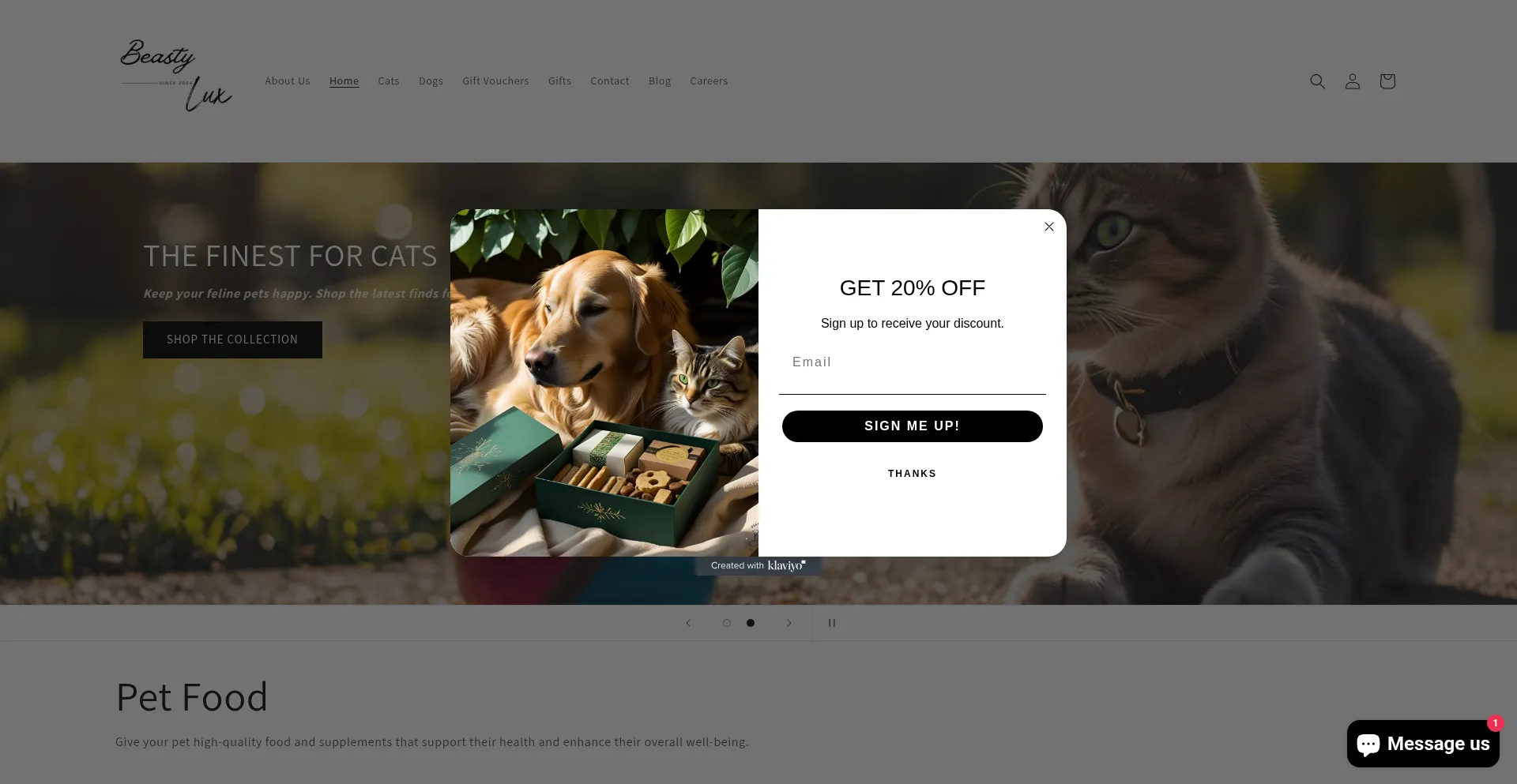 Website screenshot of Beastylux.com