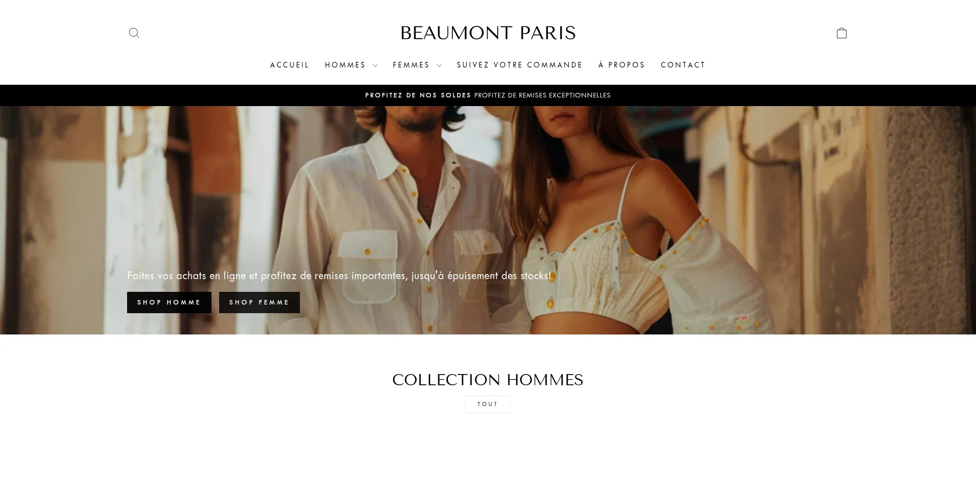 Website screenshot of Beaumont-paris.fr