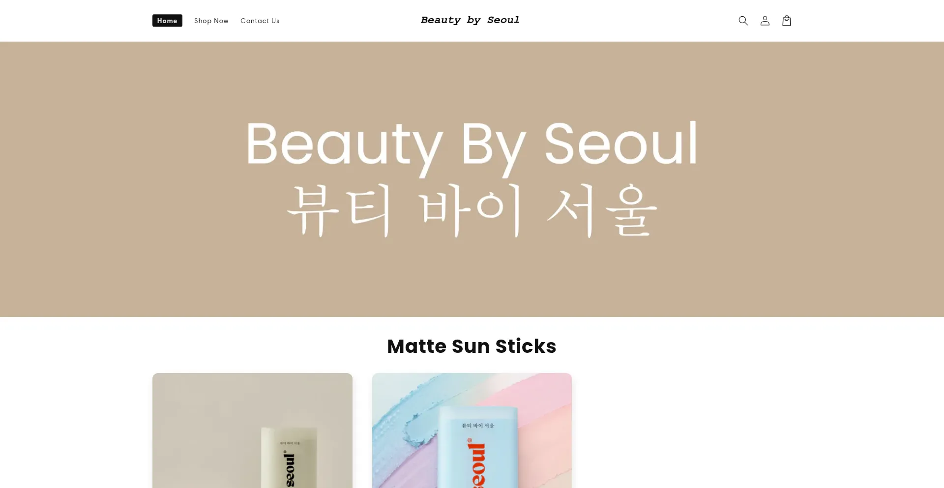 Website screenshot of Beautybyseoul.com
