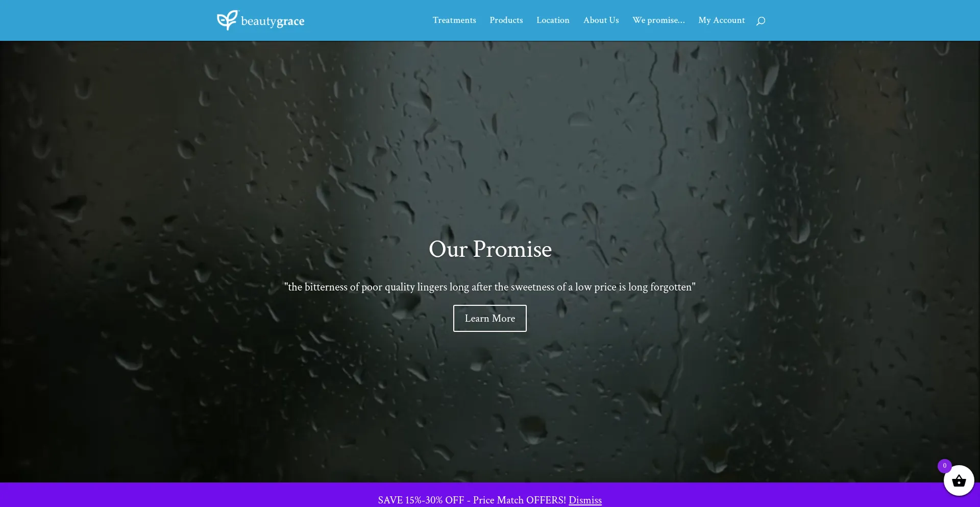 Website screenshot of Beautygrace.com.au