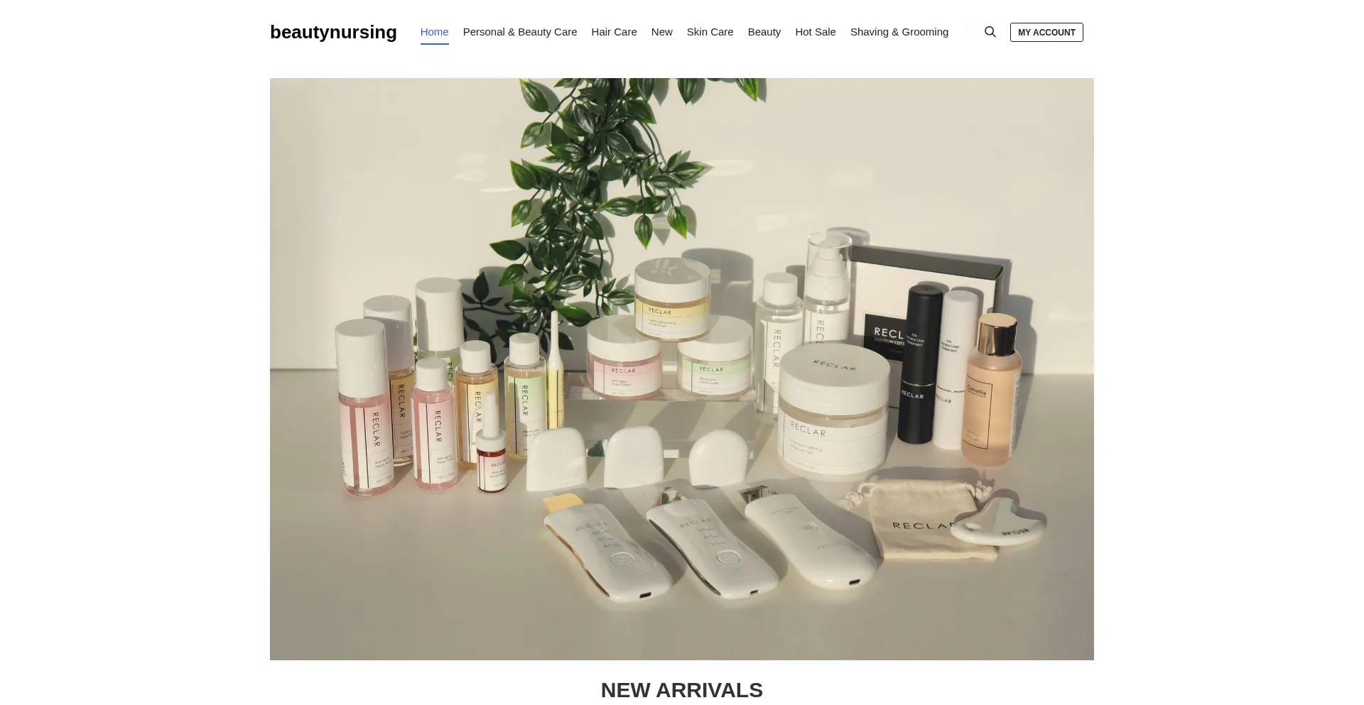 Website screenshot of Beautynursing.com
