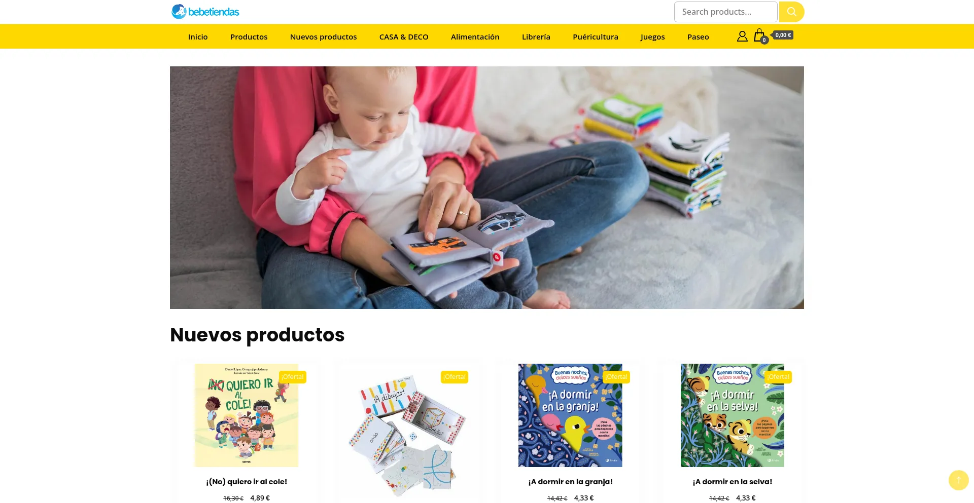 Website screenshot of Bebetiendas.com