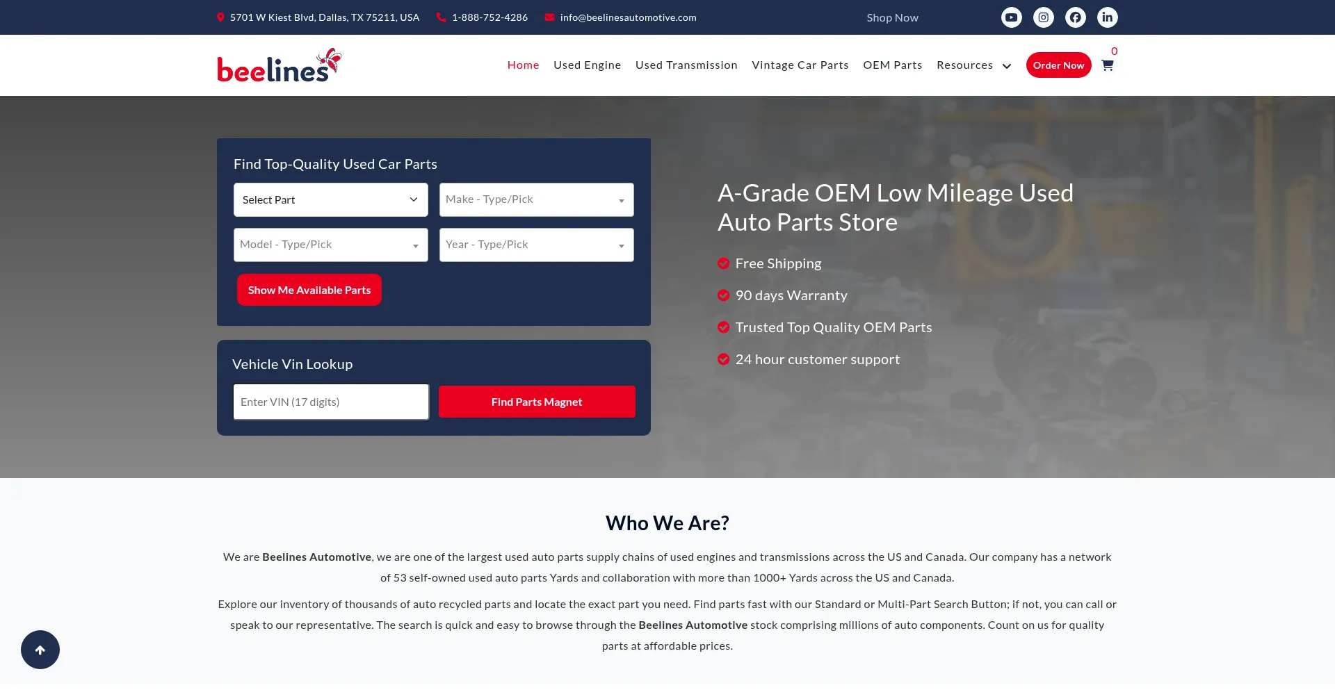 ¿És Seguro y Confiable Beelinesautomotive.com?
