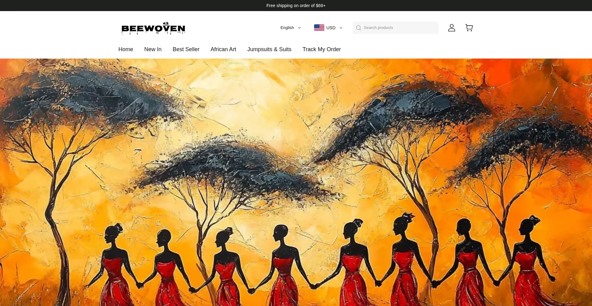 Website screenshot of Beewoven.com