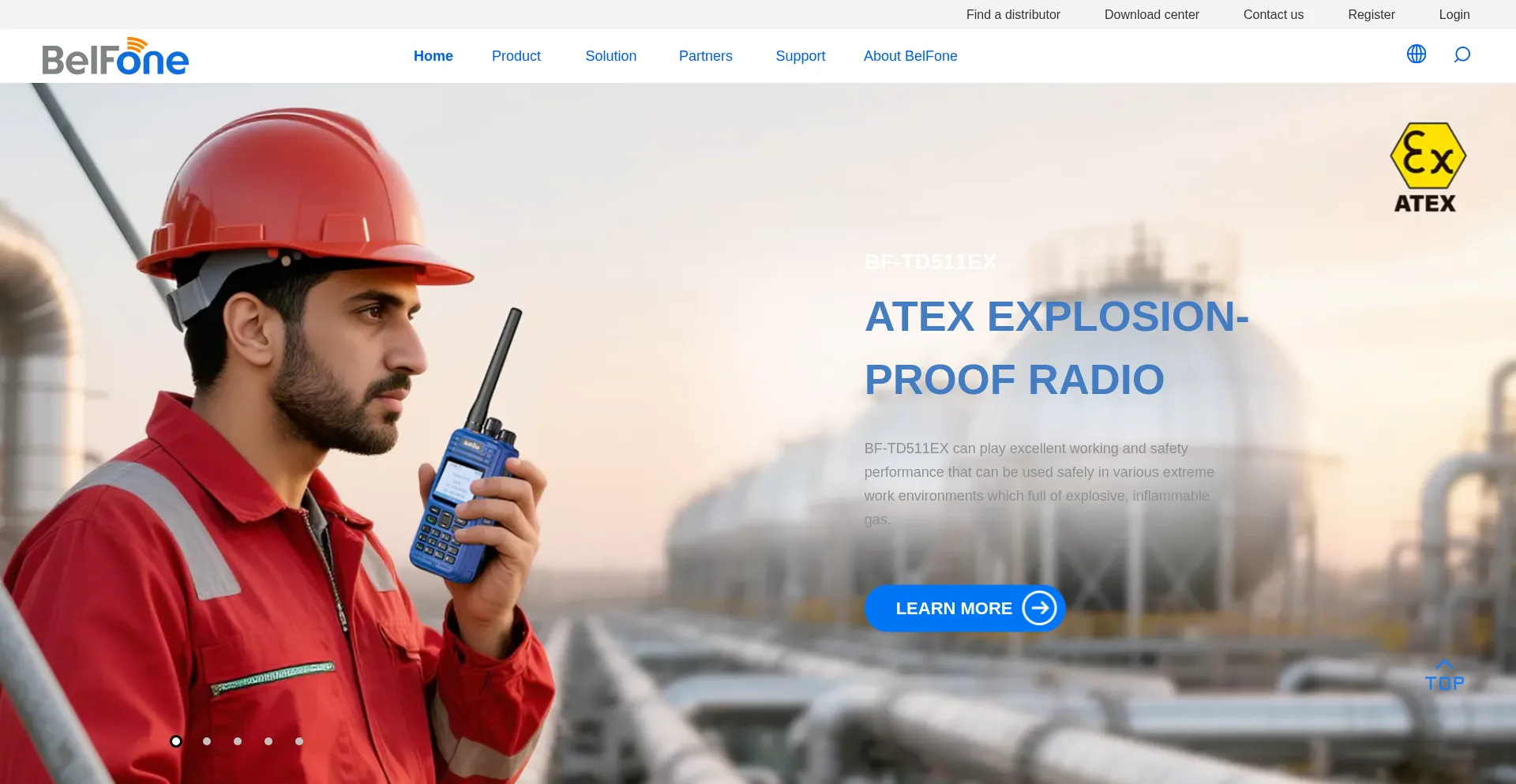 Website screenshot of Belfone.com