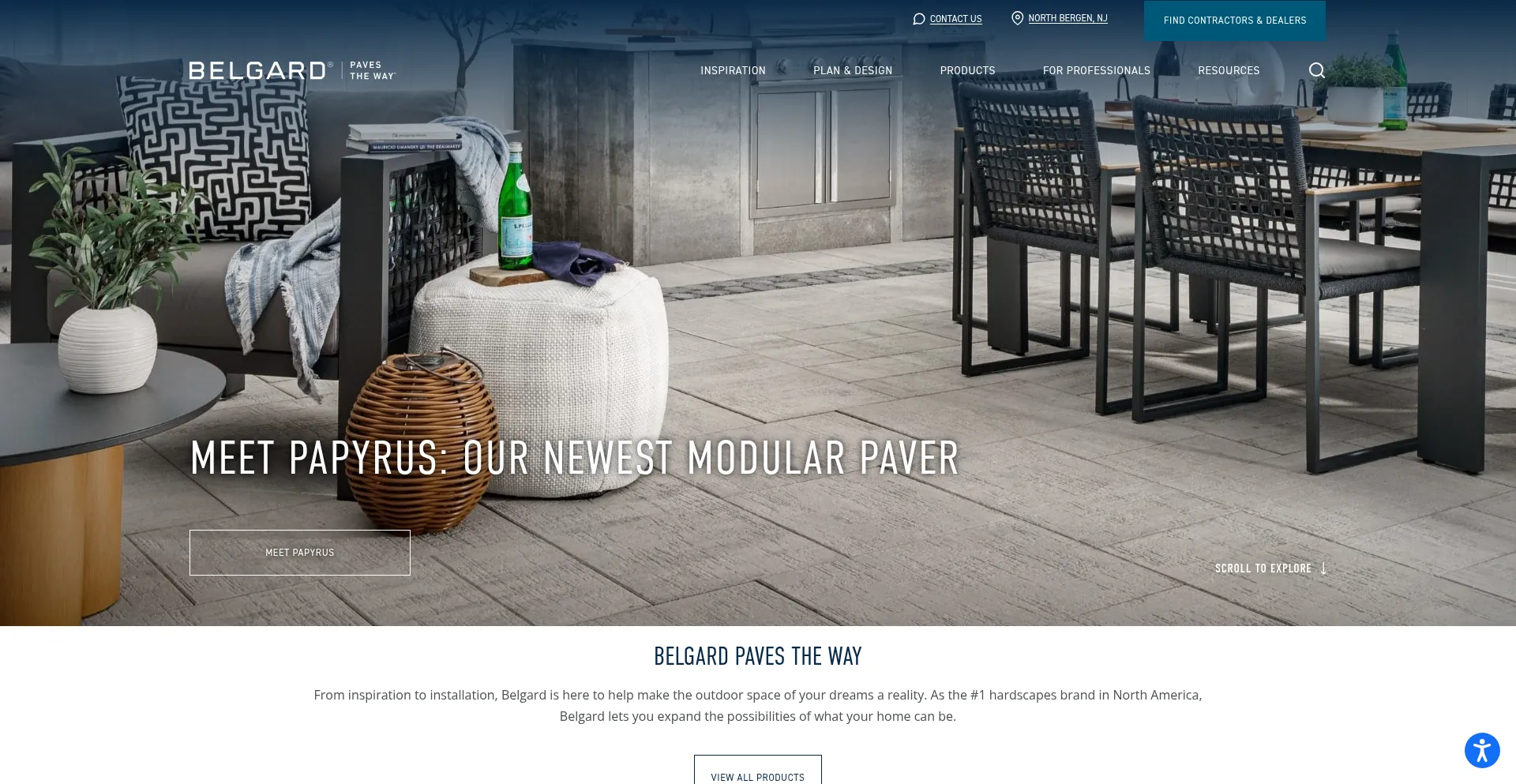 Website screenshot of Belgard.com