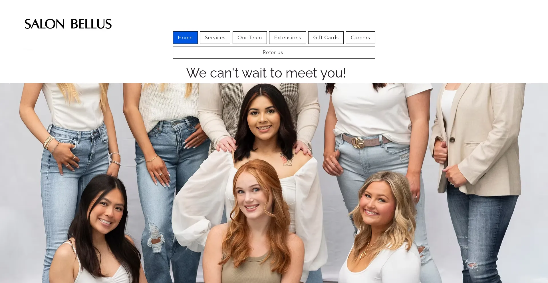 Website screenshot of Bellushair.com