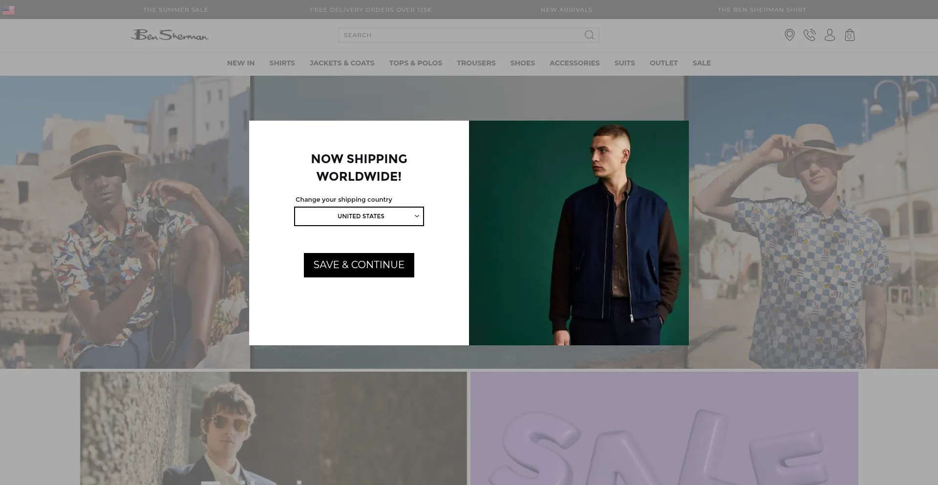 Website screenshot of Bensherman.eu