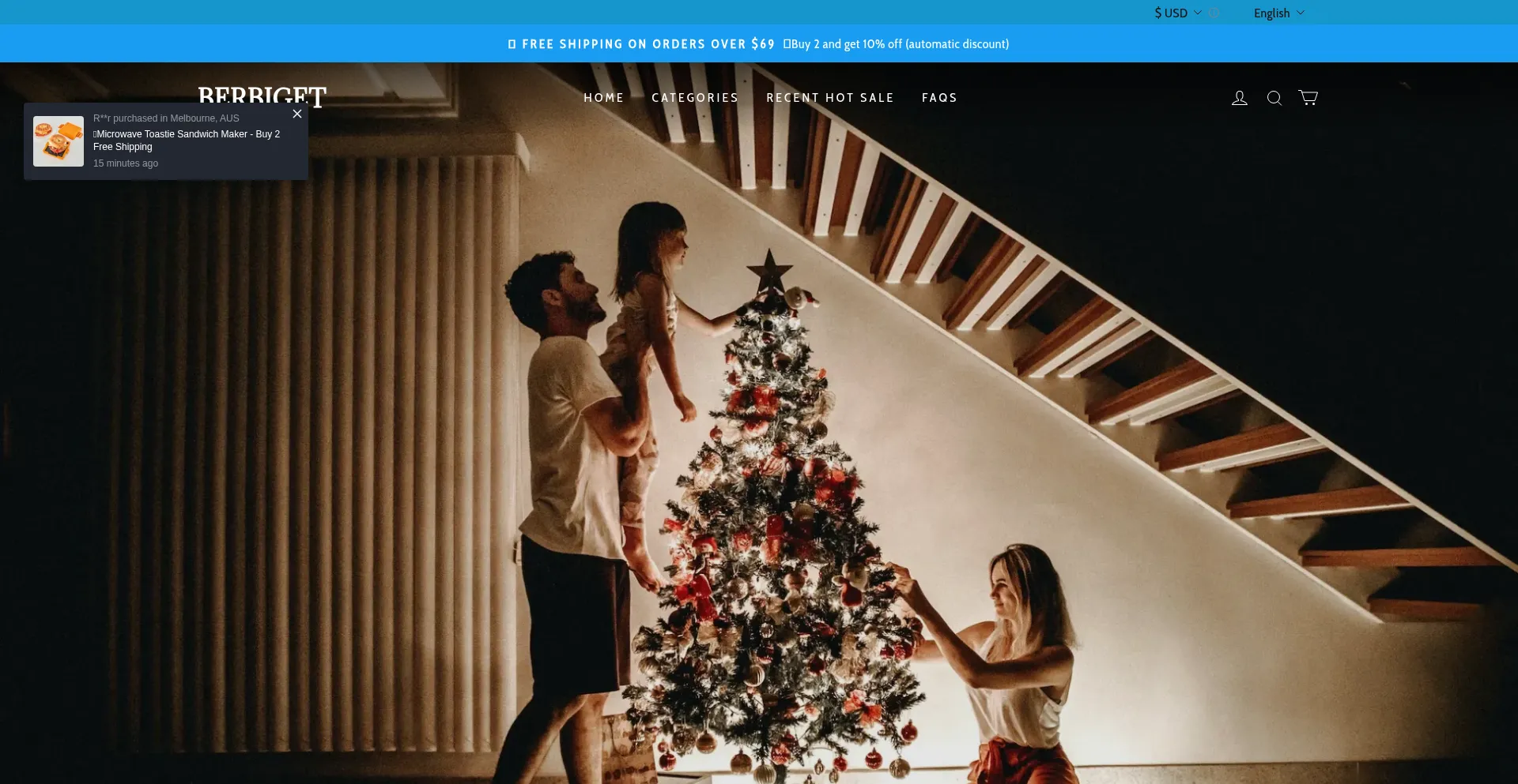 Website screenshot of Berbiget.com