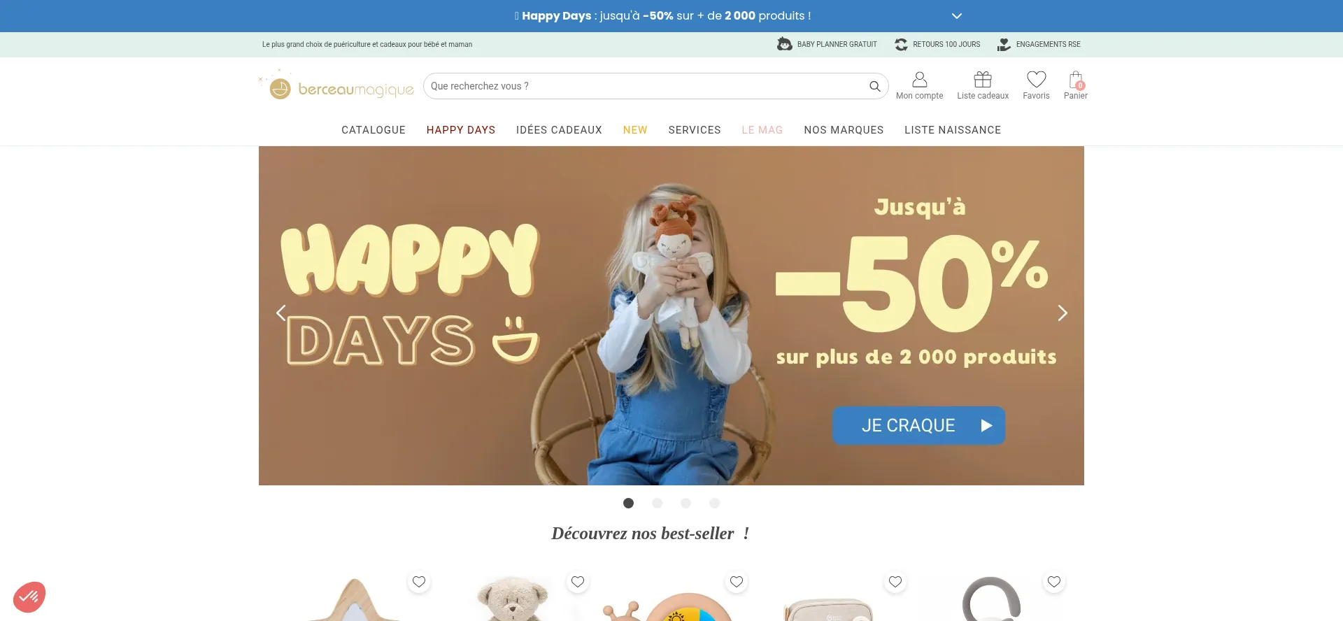 Website screenshot of Berceaumagique.com