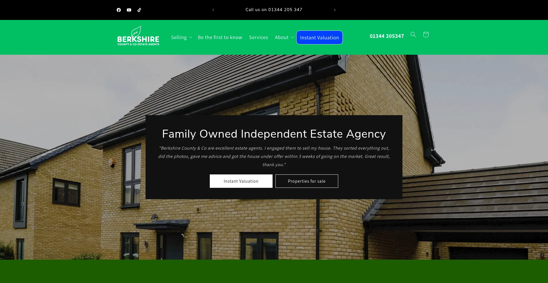 Website screenshot of Berkshirecounty.co.uk