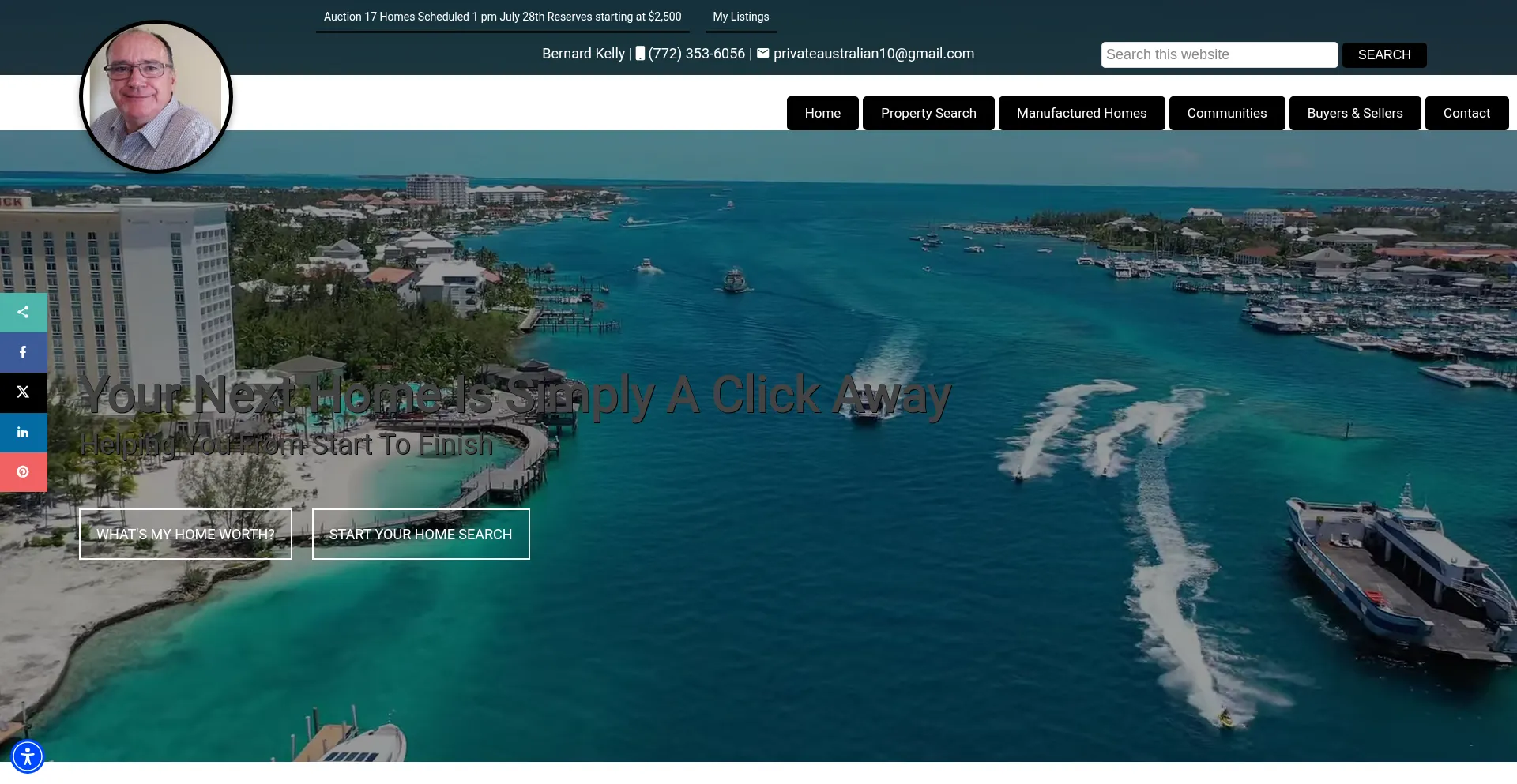 Website screenshot of Bernard-kelly.com