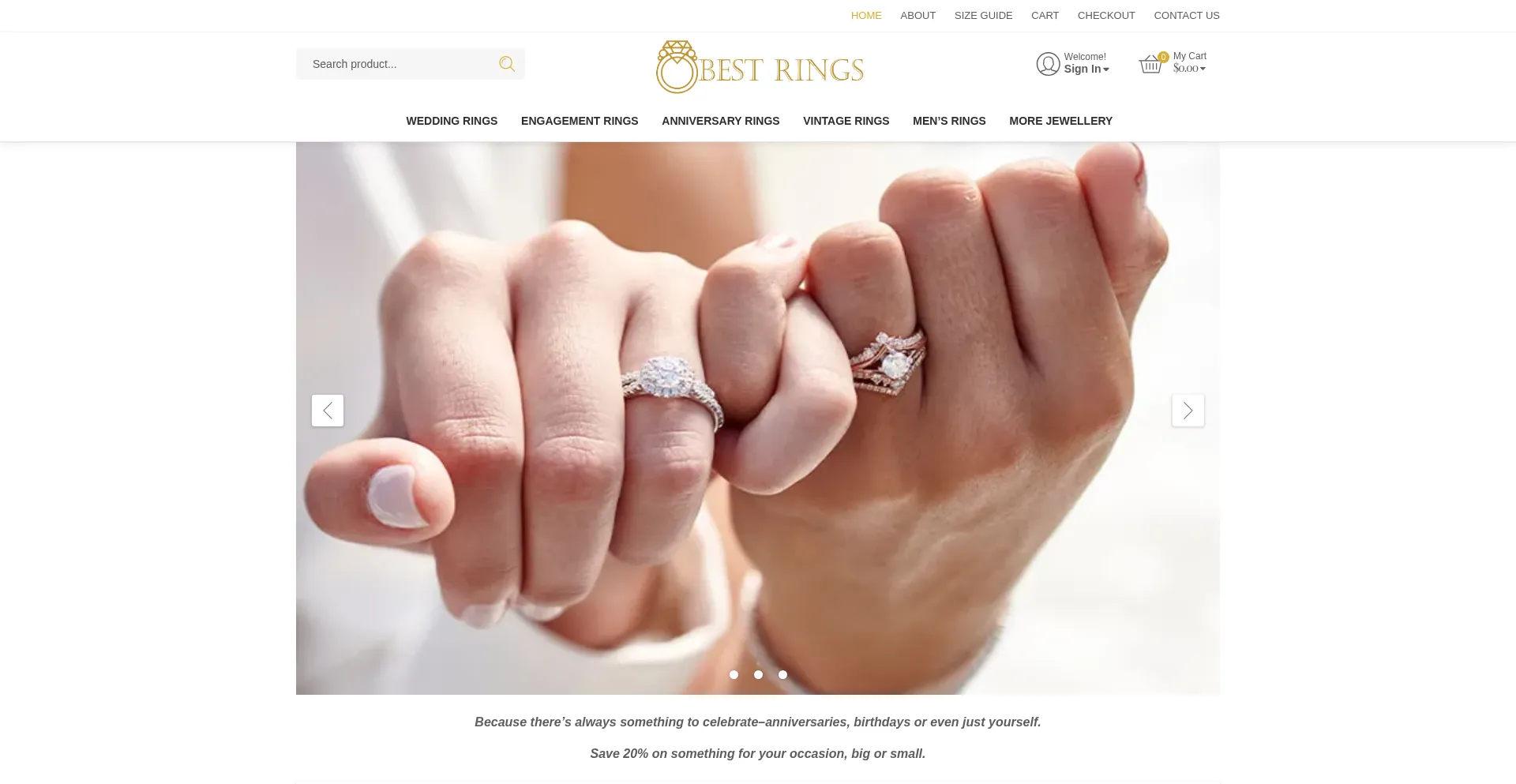 Website screenshot of Best-rings.com